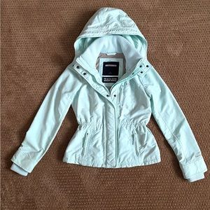Abercrombie & Fitch All-Season Weather Warrior Aqua Blue Jacket